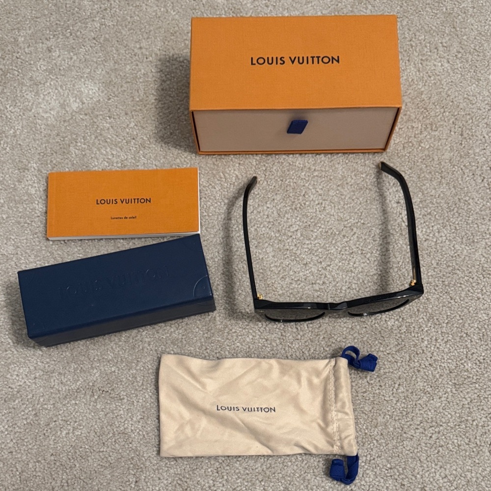 Louis Vuitton Black and Gold Sunglasses - Picture 10 of 12
